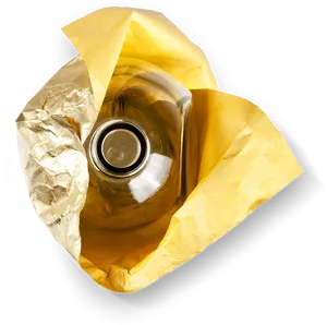 Golden Chocolate Ball Wrapped PNG Image