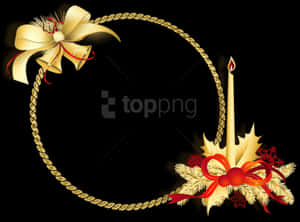 Golden Round Png - Beautiful Thoughts On Christmas, Transparent Png PNG image with transparent background