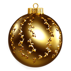 Golden Christmas Ornament PNG 13 PNG