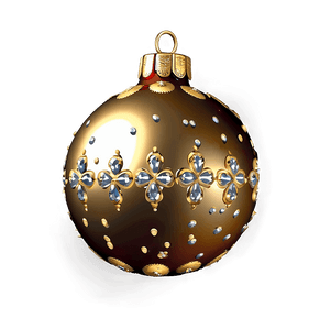 Golden Christmas Ornament PNG fqe84 PNG