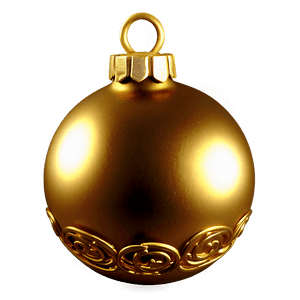 Golden Christmas Ornament PNG yky24 PNG