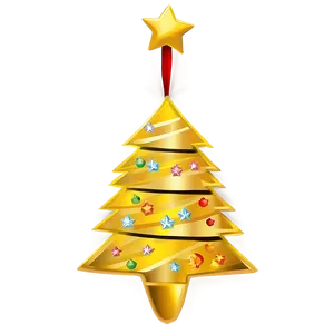 Golden Christmas Tree Decoration Ideas Png Rrx9 PNG Image