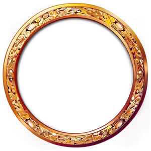 Golden Circle Border Design Png Avo PNG Image