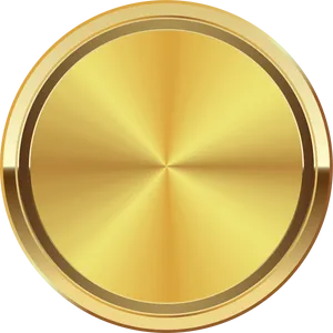 Golden Circular Frame Design PNG Image