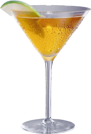 Golden Cocktailin Martini Glass PNG Image