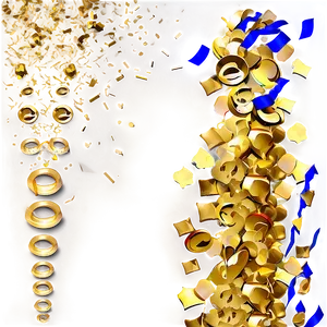 Golden Confetti A PNG Image