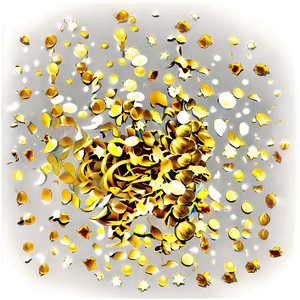 Golden Confetti B PNG Image