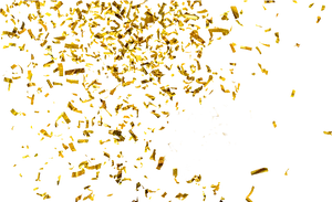 Golden Confetti Celebration Background PNG Image