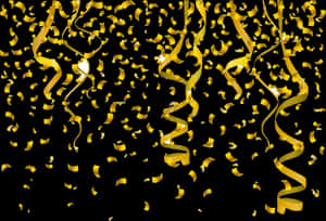 Free Png Gold Golden Ribbon Background Png Image With - Gold Ribbon Confetti Png, Transparent Png PNG