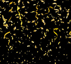 Gold Confetti Png Party - Gold Confetti Background Png, Transparent Png PNG