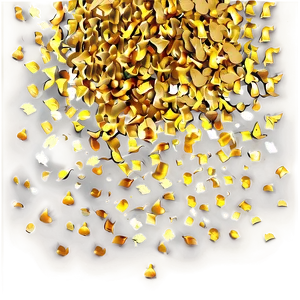 Golden Confetti D PNG Image