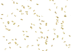 Golden Confetti Scatteron Black Background PNG Image