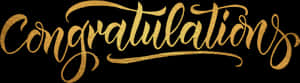 Golden Congratulations Script PNG image with transparent background