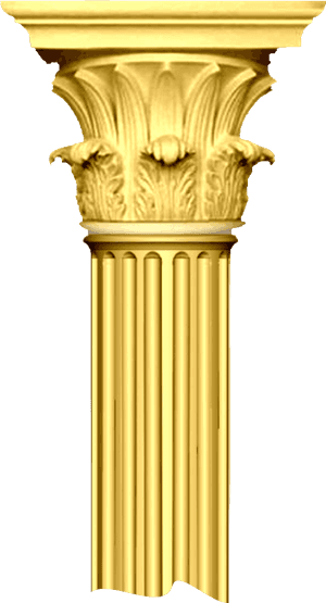 Transparent Greek Pillar Png - Golden Pillar Png, Png Download PNG