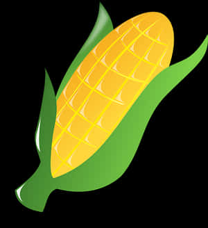 Golden Corn Illustration PNG image with transparent background