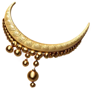 Golden Crescent Decoration Png Fes99 PNG Image