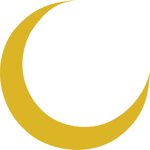 Golden Crescent Moon Graphic PNG Image