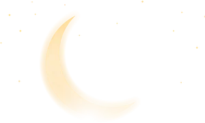 Golden Crescent Moon Night Sky PNG Image