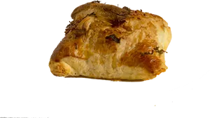 Golden Croissant Pastry PNG Image