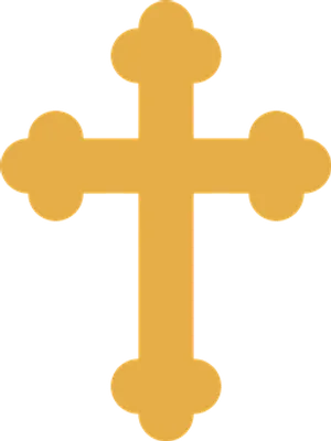 Golden Cross Graphic PNG Image