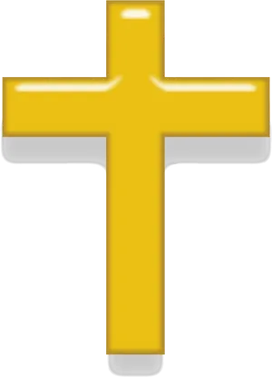 Golden Cross Icon PNG Image