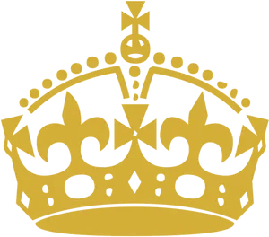 Golden Crown Graphic PNG Image