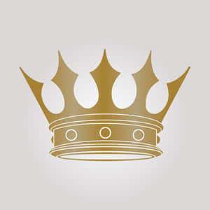Golden Crown Graphic PNG image with transparent background