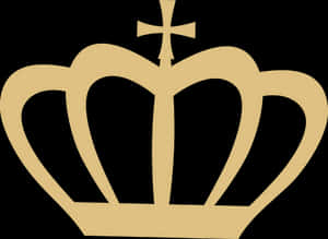 Golden Crown Graphic PNG image with transparent background