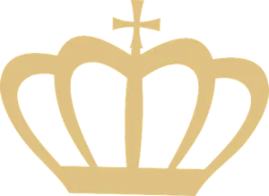 Golden Crown Graphic PNG Image