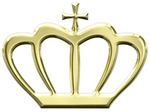 Golden Crown Graphic PNG Image