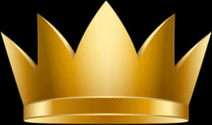 Golden Crown Illustration PNG image with transparent background