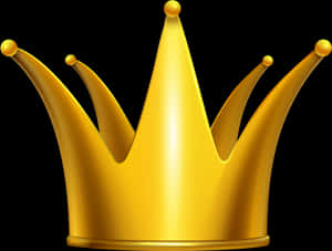 Golden Crown Illustration PNG image with transparent background