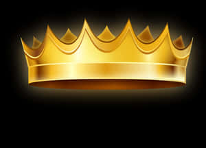 Golden Crown Illustration PNG image with transparent background