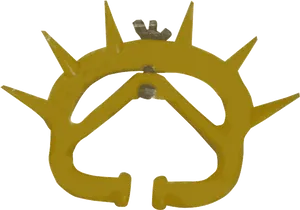 Golden Crown Nose Ring PNG Image