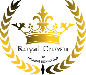 Golden Crownand Laurel Logo PNG Image