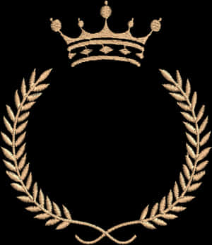 Clip Art Picture Frames Crown Monogram Embroidery Machine - Golden Crown Frame Png, Transparent Png PNG image with transparent background