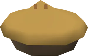 Golden Crust Pie3 D Render PNG Image