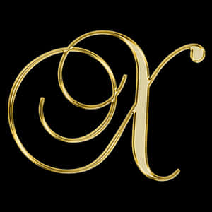 Golden Cursive Letter Q PNG image with transparent background