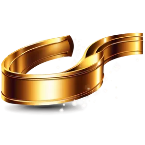 Golden Curved Banner Png Mhj19 PNG Image