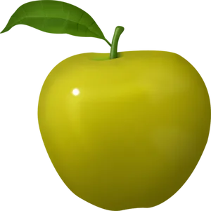 Golden Delicious Apple Illustration PNG Image