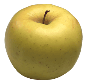 Golden Delicious Apple Isolated PNG image with transparent background