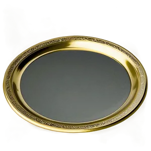 Golden Dinner Plate Png Nft PNG Image