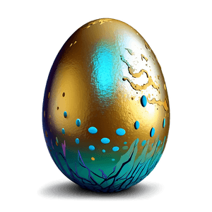 Golden Easter Egg PNG cfc PNG image with transparent background