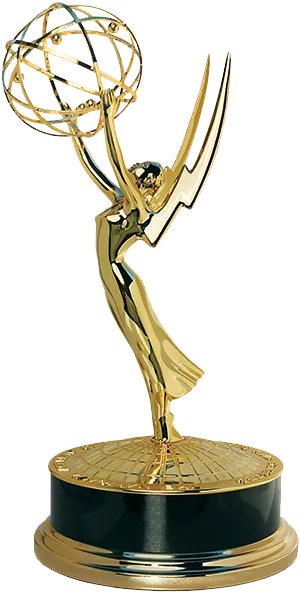 Golden Emmy Award Trophy PNG Image