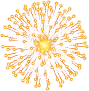 Golden Firework Explosion Diwali Celebration PNG Image