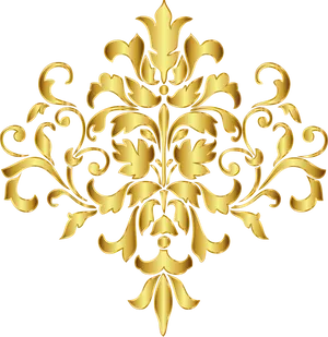 Golden Fleurde Lis Design PNG Image