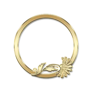 Golden Floral Bracelet Design PNG Image