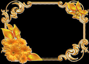 Invitation Gold Frame Png Image - Осенние Рамки Для Фото, Transparent Png PNG image with transparent background