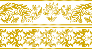 Golden Floral Lace Patterns PNG Image