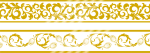 Golden Floral Lace Patterns PNG Image